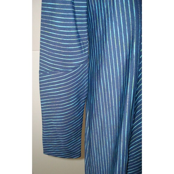New Womens NWT PrAna Striped Dress Blend L Dark Blue Long Sleeve Light Sheath - Picture 6 of 6